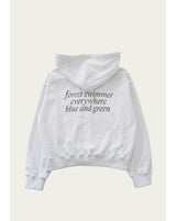 a spring hoodie jacket, melange white