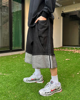 Psel selvage bermuda pants(Black)