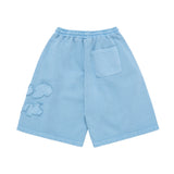 24FW APPLIQUE LOGO PIGMENT SHORT PANTS LIGHT BLUE