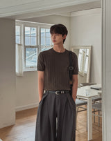 Roel Cable Round Short Sleeve Knit