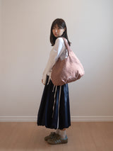 Check Padded Hobo Bag - Red