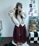 M,XL🤎2SIZE🤎 DOUBLE PINTUCK WIDE LONG BALLOON PANTS ❤🤎🖤🩶4COLOR