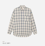 No.0860 soft check light over SHIRT (3color)