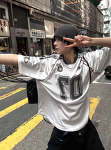 レザーストリングパッチバッグ