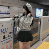 [BELLIDE MADE] Loose A-line pleated skirt