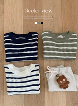 EN Casual Border Crop Knit (3color)