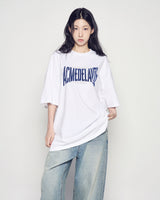 25FW DOUBLE LAYER LOGO WIDE SHORT SLEEVE T-SHIRT WHITE