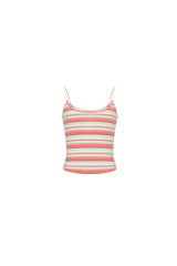 stripe sleeveless red