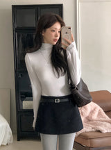ベーシックスリムフィットタートルネックTシャツ (5color)