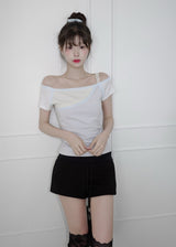 [数量限定] コケット レース シャーリング ウエスト折り返し ショートパンツ