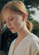 [925 silver] Deux.silver.99 / ピーナッツソングピアス (シルバー)