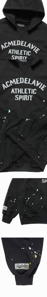 25FW PAINT EFFECT HOODIE BLACK