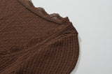 Elina Lace Trim Button Cardigan