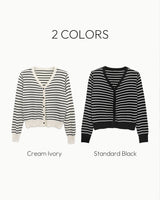 [MADE] Krem Stripe Wool Cardigan