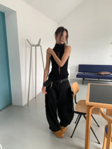 STUD BALLOON WIDE PANTS (2C)