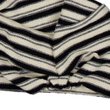 Stripe Band Beanie (black/cream)