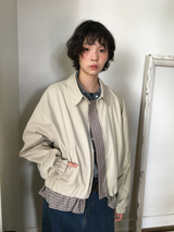 Petit check frill blouson (2color)