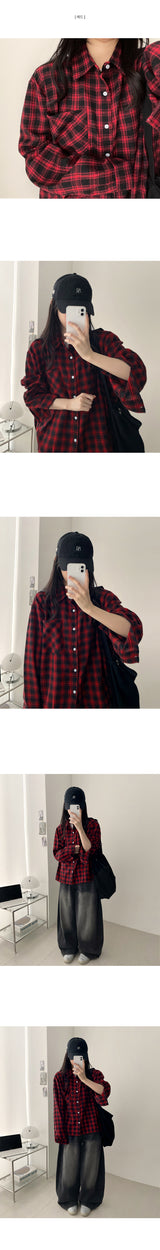 Toby Basic Drop Shoulder Loose Fit Check Southern 