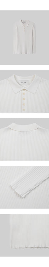 リブカラーニットウェア [white]
