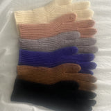 Pollang Smartphone Touch Hall Ribbed Finger Gloves