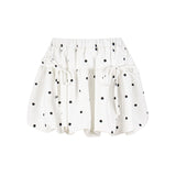 Mellow Dot Ribbon Volume Skirt