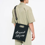 Line x Cone Leather Shoulder Strap