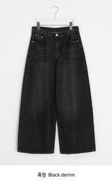 Lunen Washing Wide Denim Pants