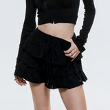 (DUC) Tutu Cotton Skirt Pants Black