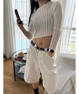 シースルークロップニット(3color)