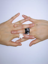 【お気に入り追加で応募】[Formica] Star Stud ring (Ivory)