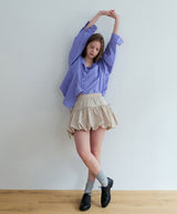 Volume ribbon skirt 2color