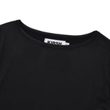 KIRSH LETTERING SLIM FIT T-SHIRT [BLACK]
