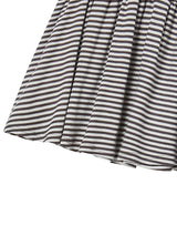 STRIPE FRILL MINI SKIRT (BEIGE)