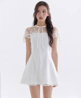 ELYSIAN LACE CAPE DRESS_TT6S607IV