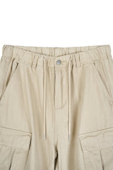 Slav pintuck cargo banding pants