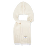 VARZAR Logo Label Hood Muffler / Cream