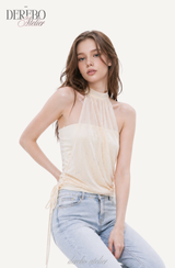 Shine halter chiffon blouse tube top