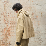 RELABEL 24SS ‘Tunnel’ Shaped Asymmetric Short Sand Coloured Cape Jacket
