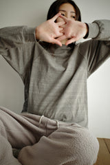 Raglan pigment long sleeve, Grey