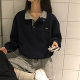 [BELLIDE MADE] ルーズフィットカラーリングプラケットトレーナー
