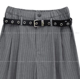 ポリストライプバミューダスラックス (+Belt Set)