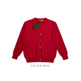 [UNISEX] Vネックオーバーフィットロングスリーブニットカーディガン