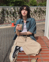 ジェーンダメージハーフデニムシャツ