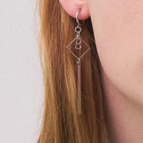 Men's Stick Earrings Surgical Steel_CLEF SQUARE STICK EAR