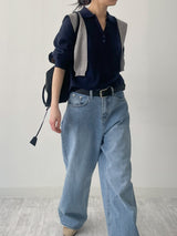 132 High-Waist Wide Denim Pants