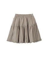 CHECK CANCAN MINI SKIRT (BROWN)