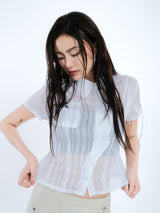 PLEATES WRAP SKIRT [IVORY]