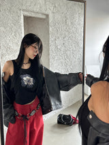 F/W フラワースリムノースリーブ