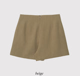 FN Layered Wrap Pleated Skirt Pants (3color)