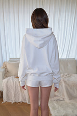 Twinkle Dust Hooded Zip-up, White